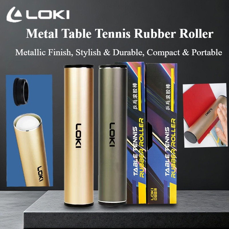 Table Tennis Paddle Set - LOKI 금속 탁구 러버 롤러 볼