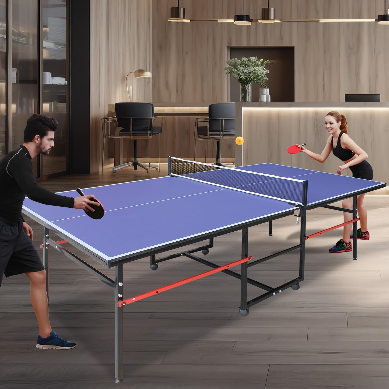 8피트 휴대용 탁구대, 성인 및 청소년을 위한 전문 게 - Table Tennis Animation 리뷰 및 가격