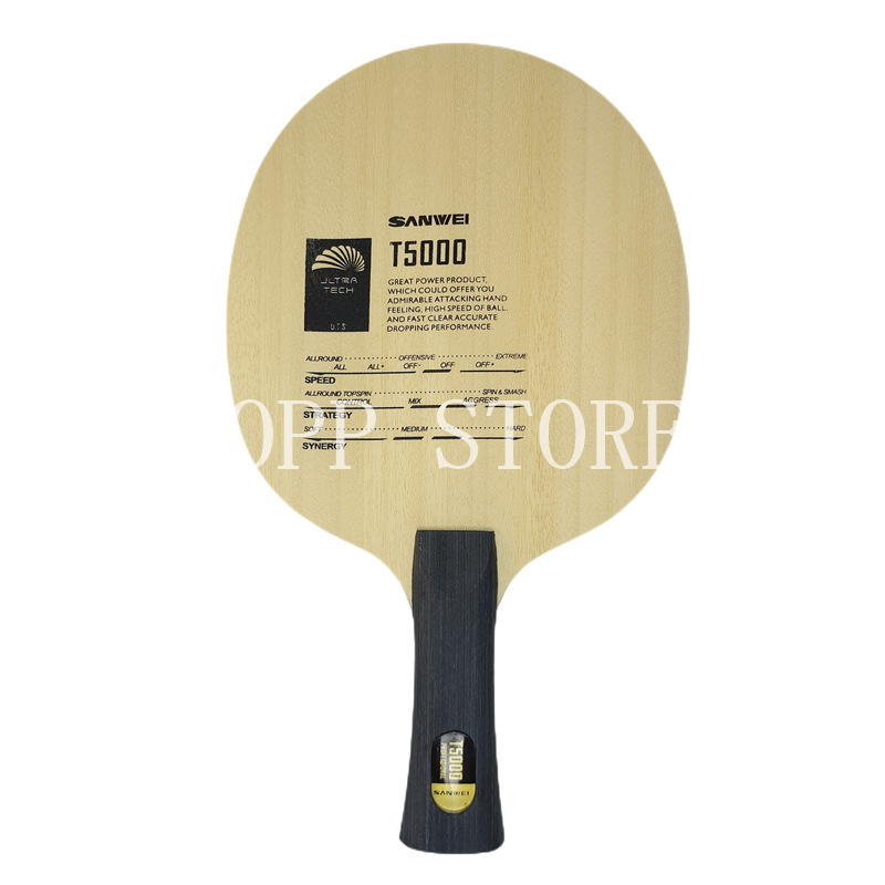 오리지널 SANWEI T5000 카본 탁구 블레이드(5 - Table Tennis Custom Bat 리뷰 및 가격