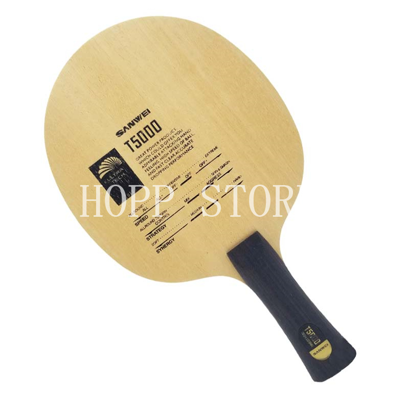 오리지널 SANWEI T5000 카본 탁구 블레이드(5 - Table Tennis Custom Bat 리뷰 및 가격