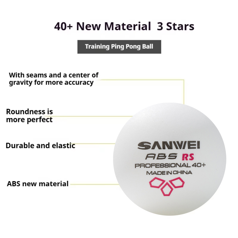 SANWEI RS40+ 3성급 탁구공 심지형 ABS 신 - Table Tennis Animation 리뷰 및 가격
