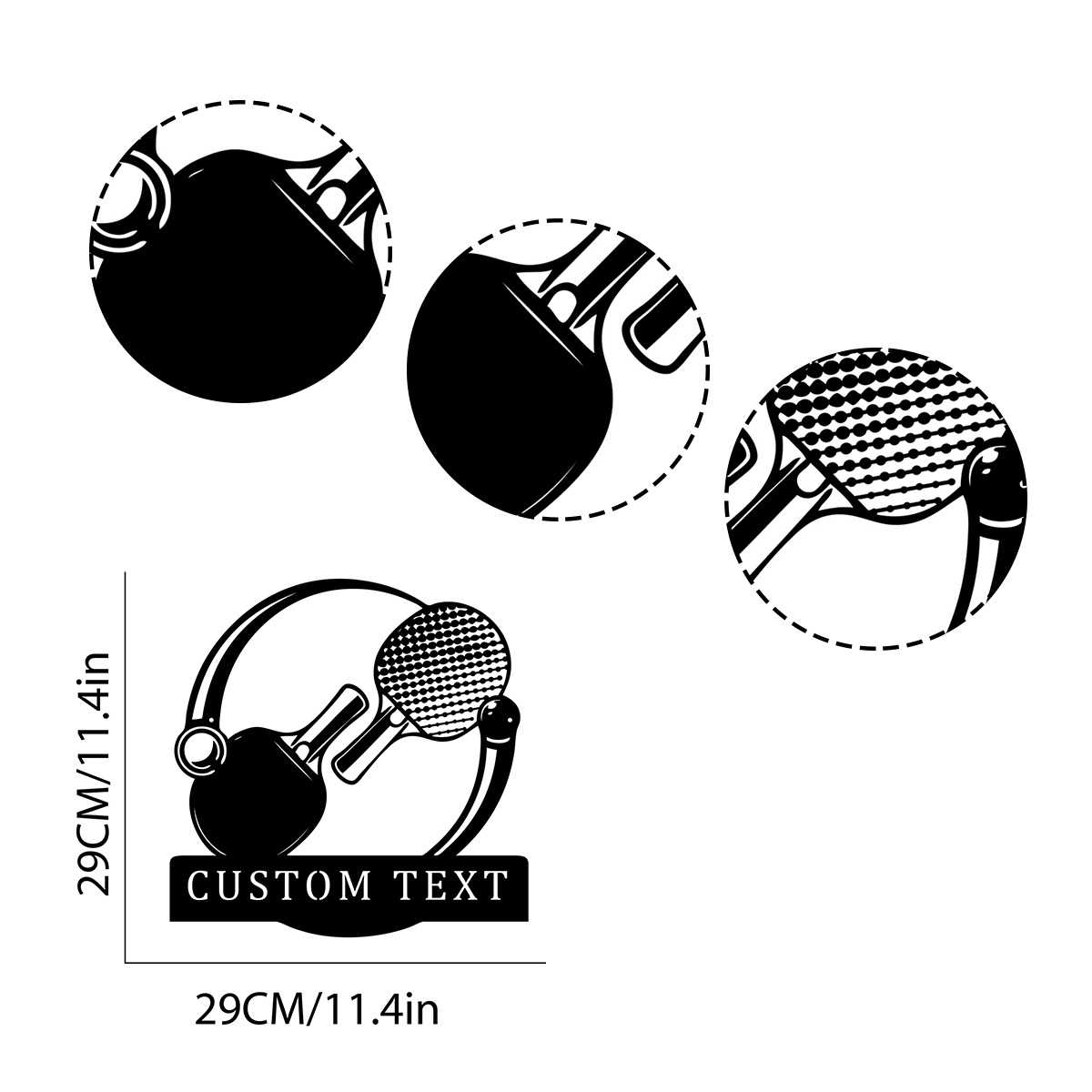 맞춤형 탁구채 금속 간판 탁구 금속 벽 장식 간판 침실 - Table Tennis Custom Bat 리뷰 및 가격